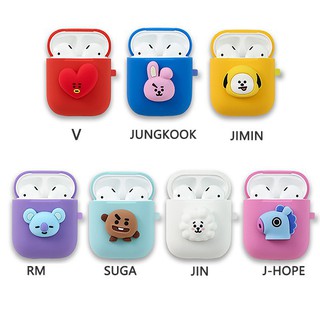 BTS bulletproof youth BTS cute Q version cartoon silicone earphone set earphone set