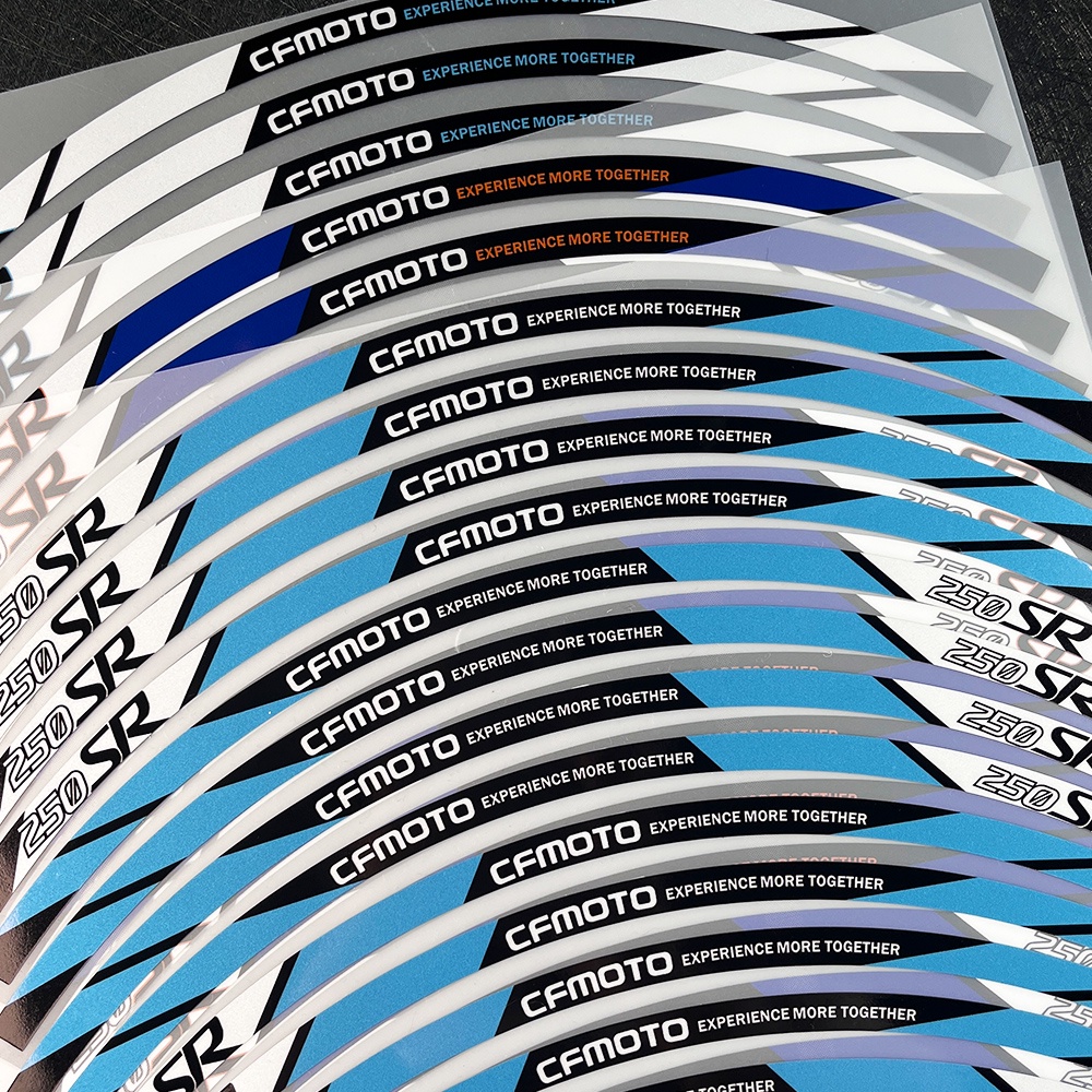 Set 16 Miếng Dán Phản Quang 17 inch Chống Thấm Nước Trang Trí Vành Bánh Xe Mô Tô CFMOTO 250SR