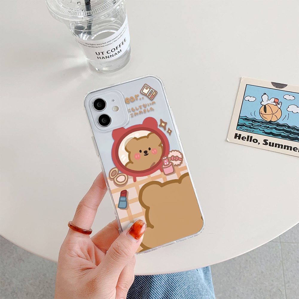 Ốp Điện Thoại Hình Gấu Dễ Thương Cho Iphone 11 Pro Max 12 Pro Max 13 Pro Max Mini 6 7 8 6 7plus Se 2020 X Xs Xr 5 4