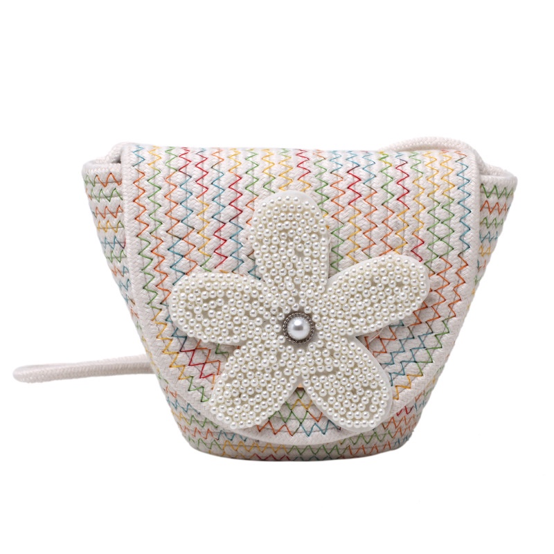 IELGY Túi Đeo Vai Dệt Hình Hoa Thời Trang Mùa Hè Cho Nữ