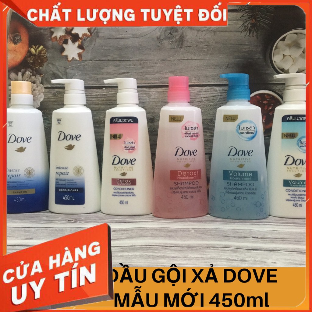 Dầu gội - dầu xả Dove Thái Lan mẫu mới 450ml 💥HÀNG CHÍNH HÃNG💥