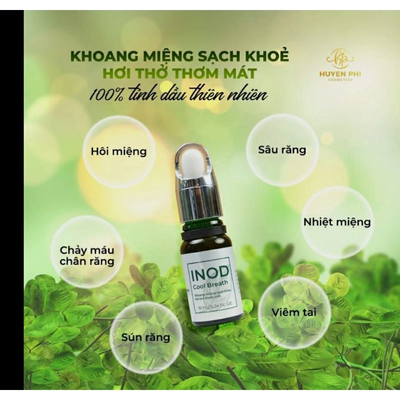 Tinh dầu răng miệng INOD.  khoang miệng sạch sẽ, hơi thở thơm mát