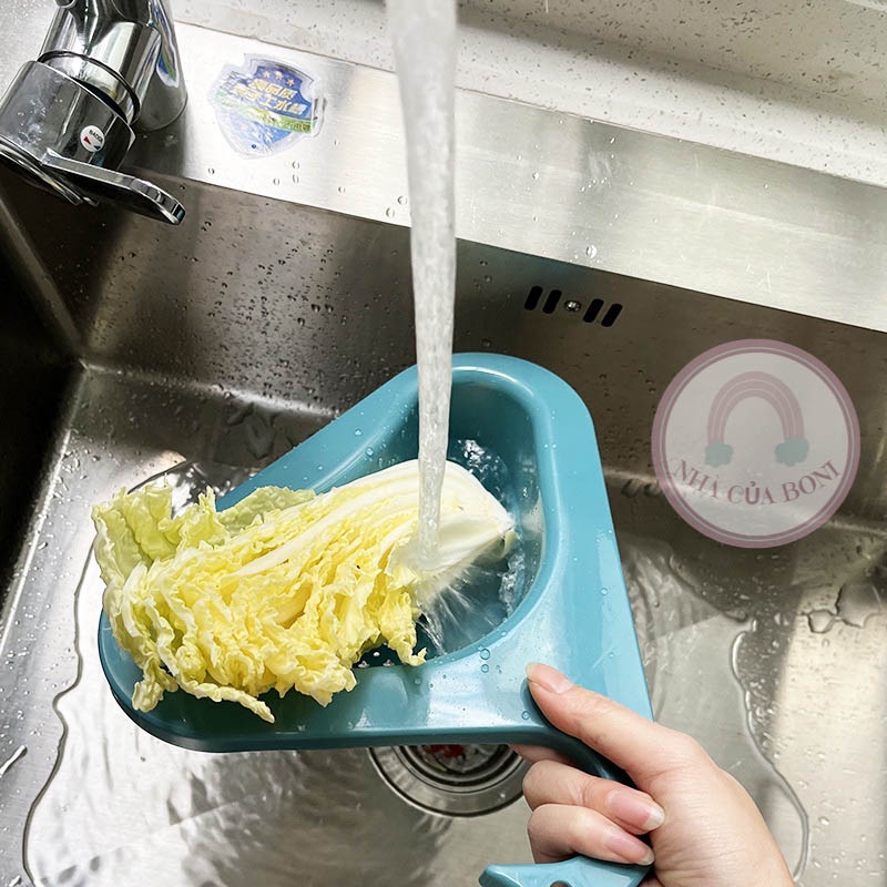 Giỏ Lọc Rác Bồn Rửa Chén Thông Minh Dụng Cụ Lọc Rác Bồn Rửa Bát Hình Tam Giác