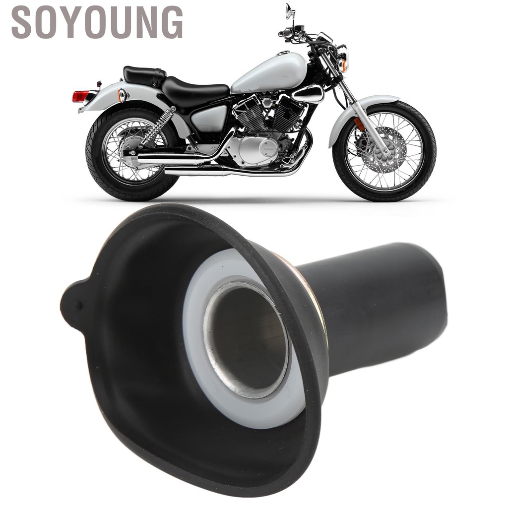 Soyoung 23.9mm Motorbike Carburetor Plunger Diaphragm Black Rubber Replacement for Virago XV250