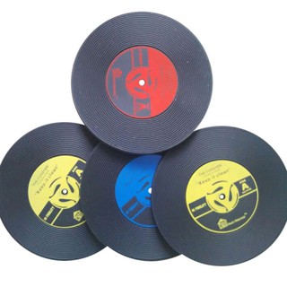 Lót Ly Silicon Hình Đĩa Cd Cổ Điển