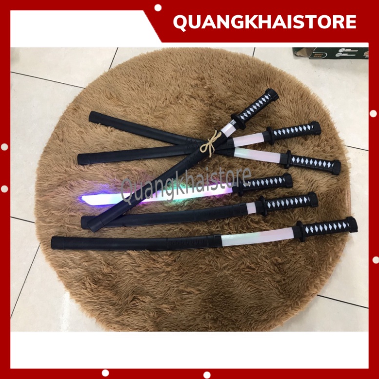 Đồ chơi kiếm nhựa Katana - Đồ chơi kiếm nhựa phát sáng katana nhựa có đèn và âm thanh có tặng kèm pin