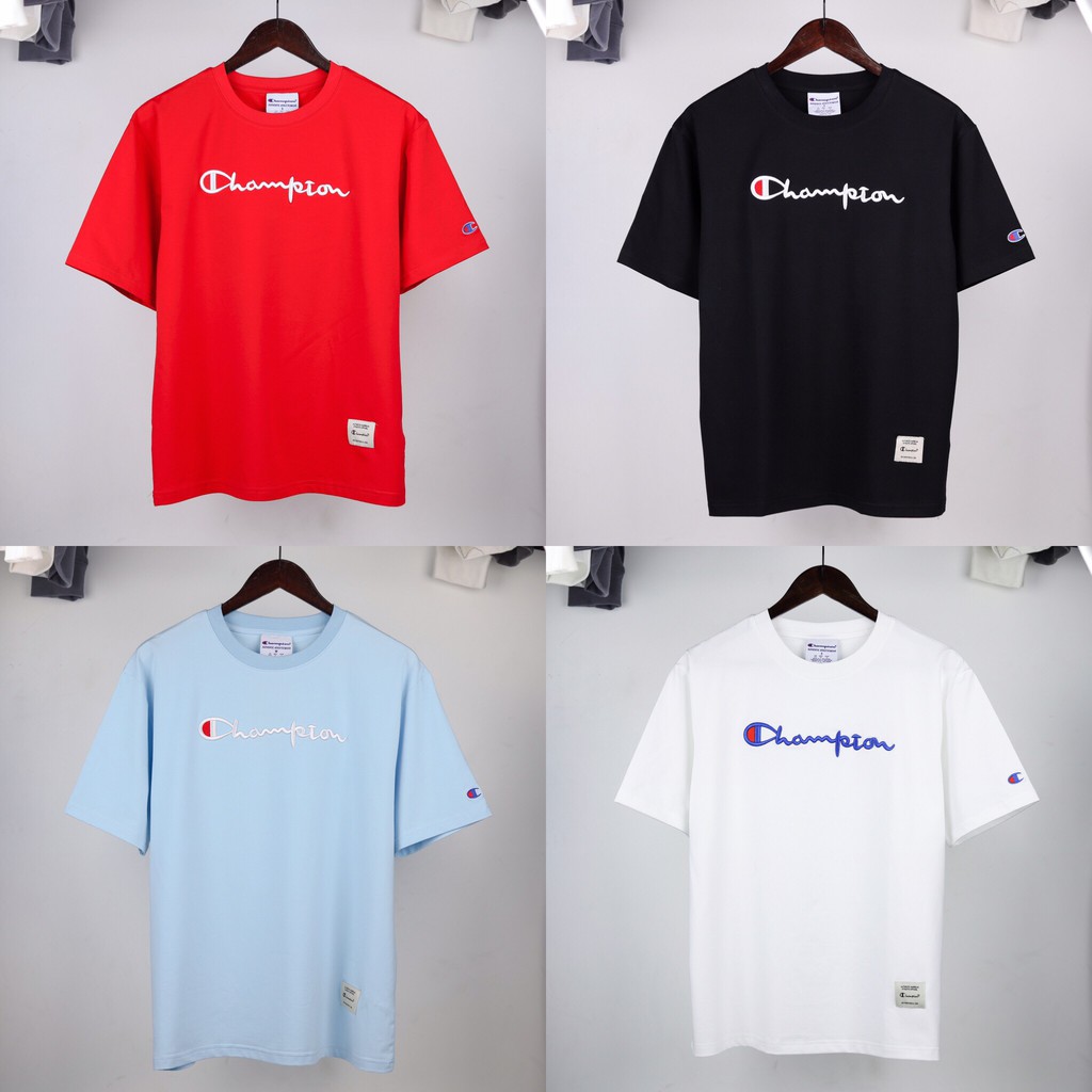 Áo Thun Champion Unisex Chữ Thêu Cực Chất