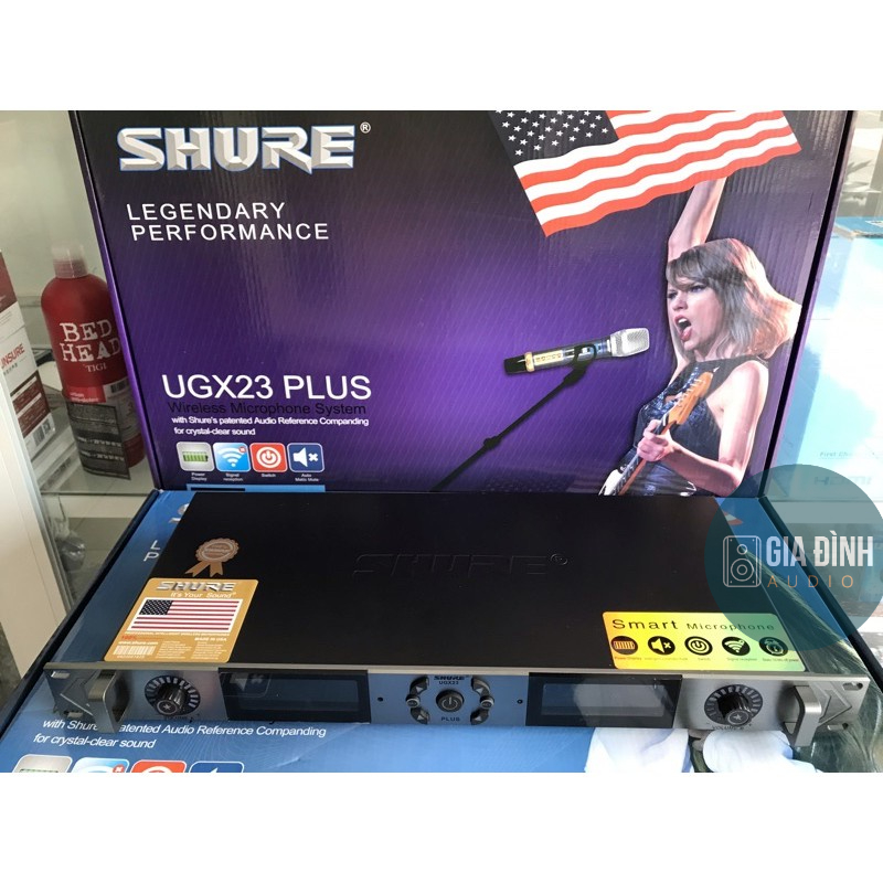 Micro không dây SHURE UGX23 Plus - Tự Ngắt, Cảm Biến Gia Tốc, Giảm Hú - Loại 1