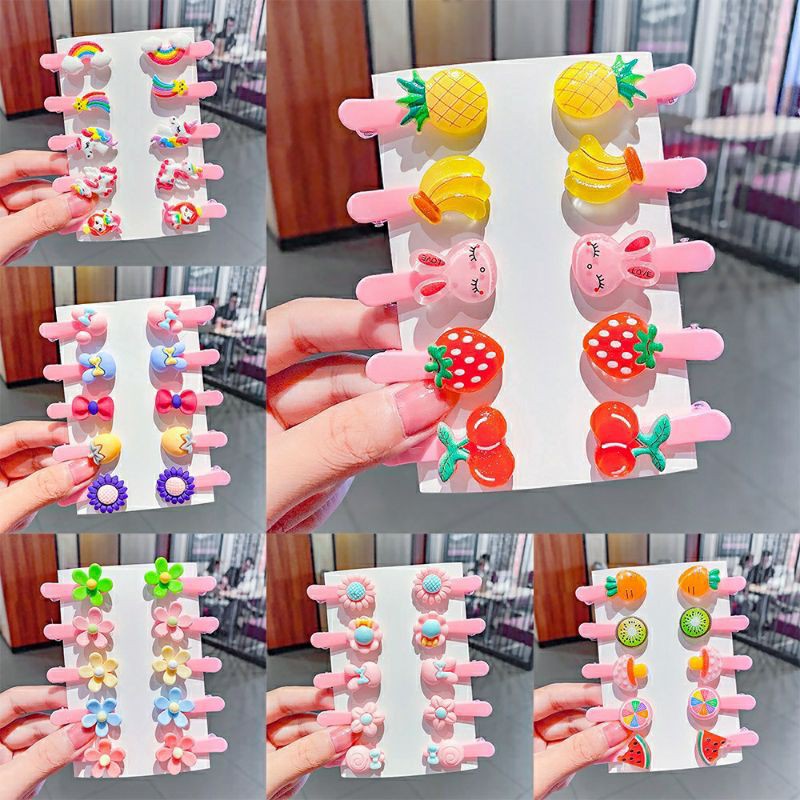 SET 10 CÁI HOẠ TIẾT | KẸP MỎ VỊT NHỰA DẺO MINI NHIỀU HOẠ TIẾT | VIDEO THẬT | KISS PLAZA