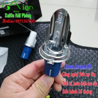 Bộ Xenon Aozoom 55W H4 - Gồm 2 Ballast 55W, 2 Bóng H4 4.300k/ 5.500k và 1 Dây nguồn/ Bộ bóng đèn tăng sáng Xenon Aozoom