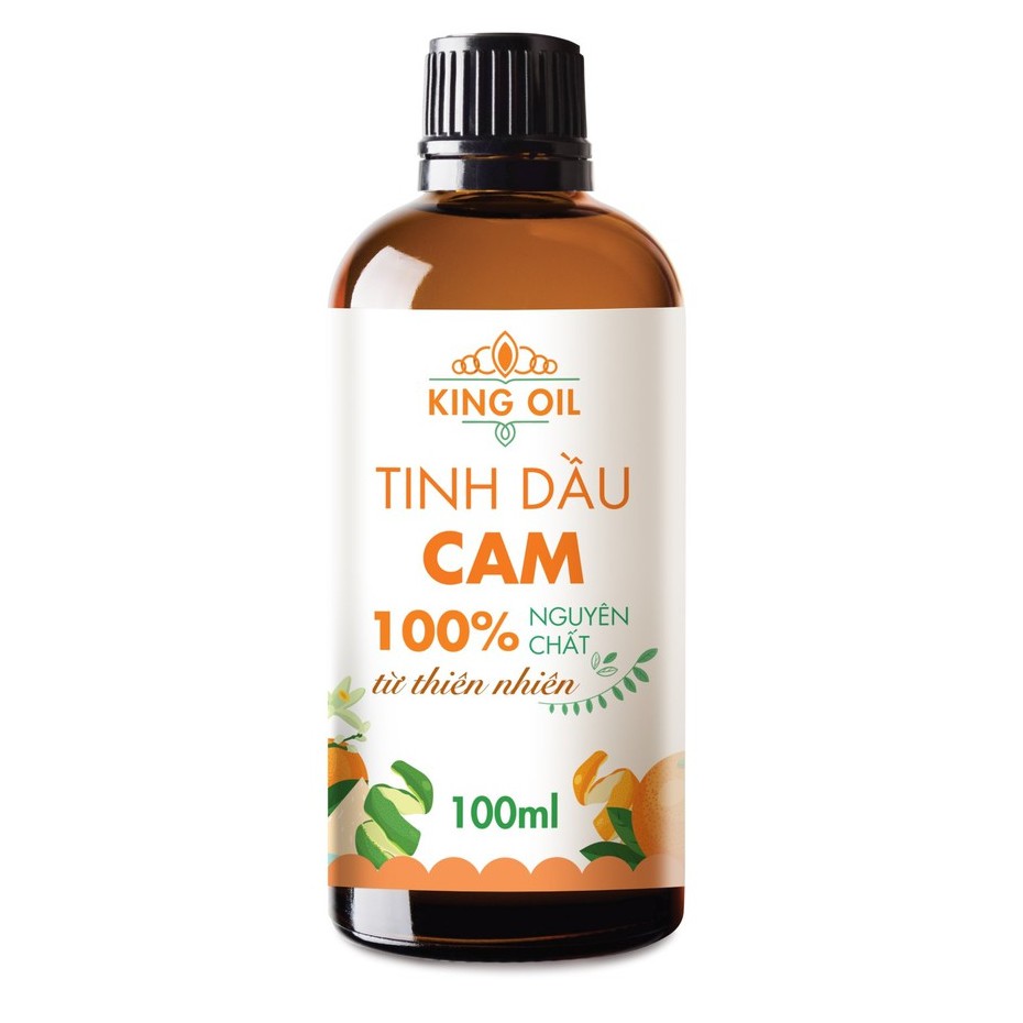 Tinh dầu cam ngọt 100ml KingOil, tinh dầu nguyên chất từ thiên nhiên, thơm phòng, thư giãn, đuổi muỗi