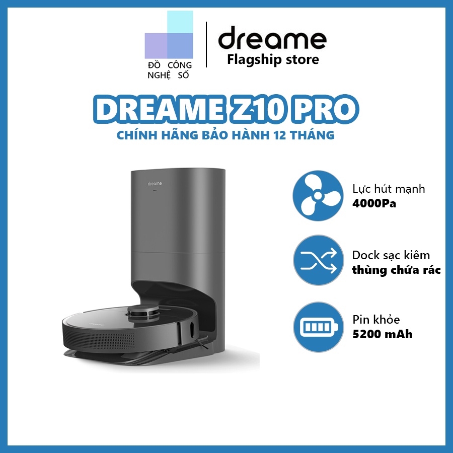 Robot hút bụi lau nhà Xiaomi Dreame Z10 Pro Hàng chính hãng- Bản quốc tế