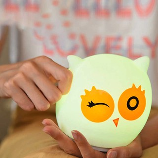 Đèn ngủ silicon mini hình cú mèo