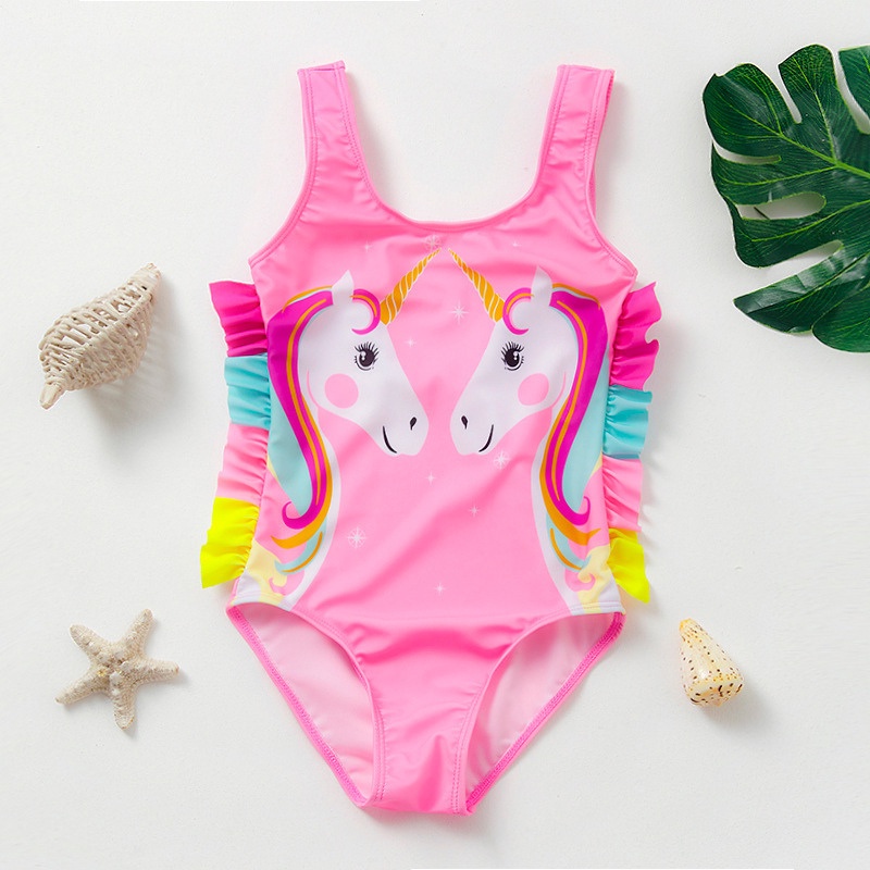 Đồ bơi cho bé, bikini bé gái liền thân cao cấp ngựa pony tiên cá Xu Xu Kids size từ 2 đến 10 tuổi