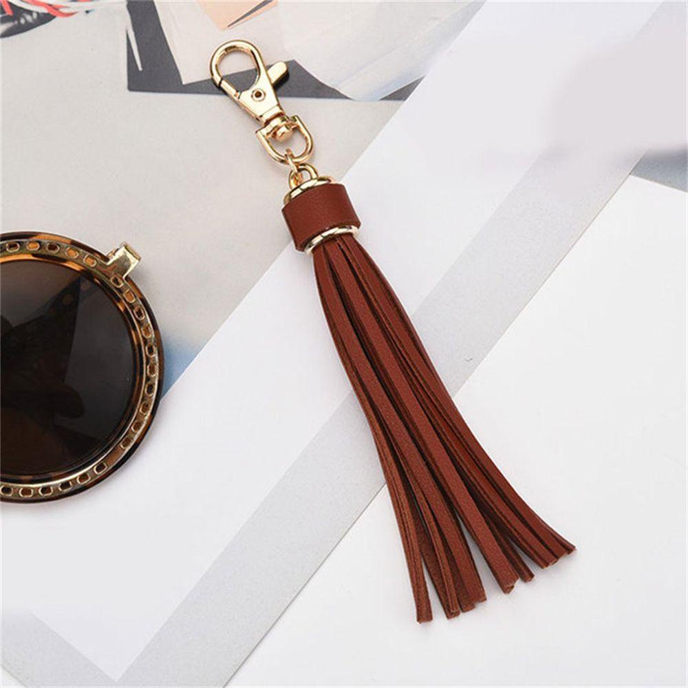 Móc Khóa Tua Rua Chất Liệu Da PU Trang Trí Nội Thất