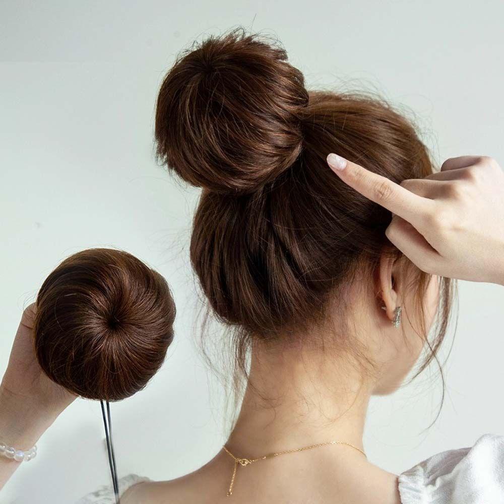 Búi Tóc Giả Xoăn Từ Sợi Tổng Hợp Dành Cho Nữ