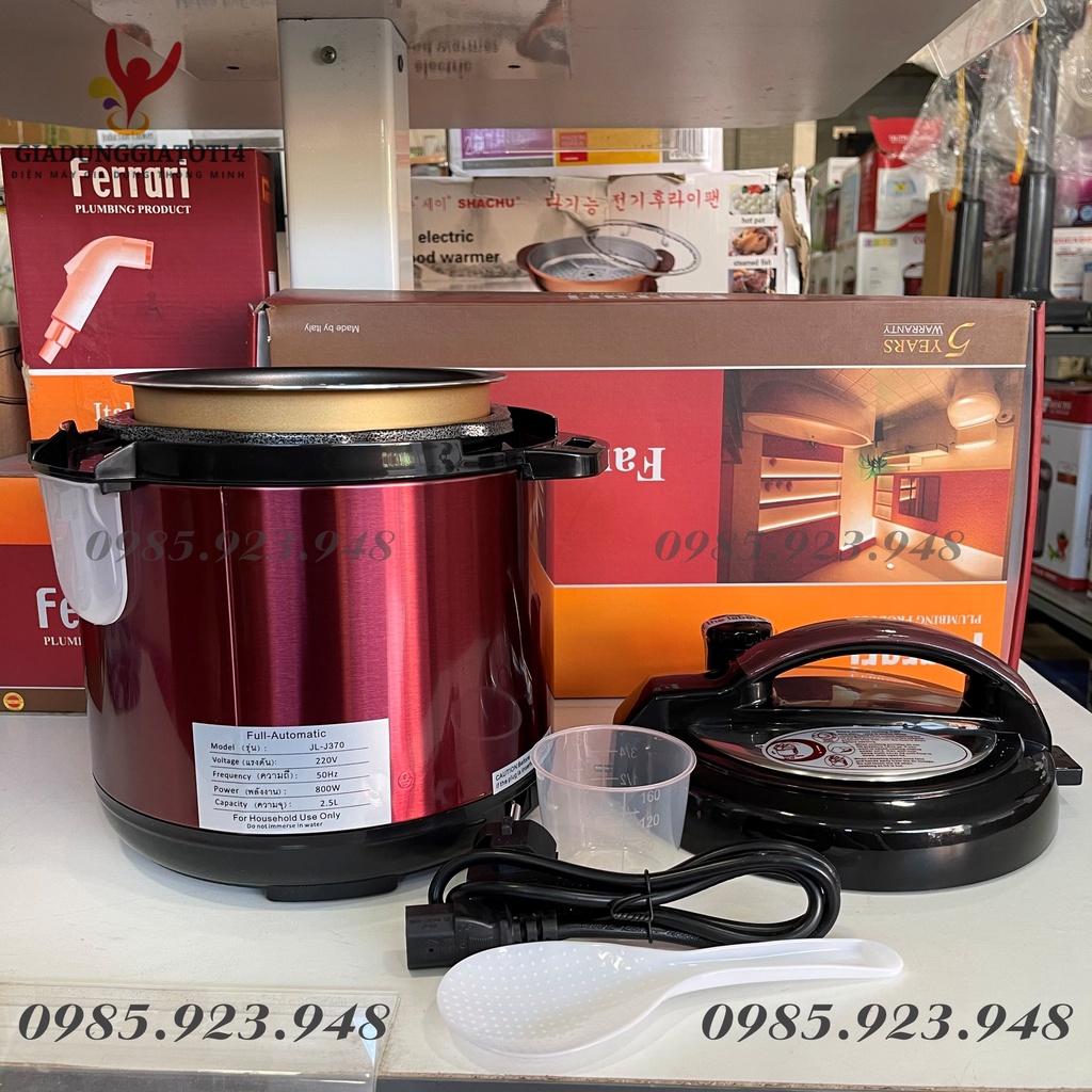 Nồi áp suất điện đa năng Jiplai Thái Lan JL-370 dung tích 2,5L công suất 800W- Bảo hành 12 tháng