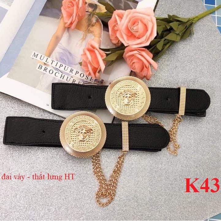 Đai váy belt kèm xích 4cm K43