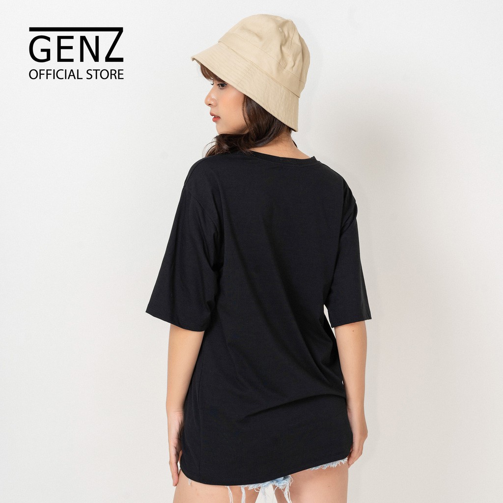 [Mã NOWSHIPT5VUI1 giảm 20k đơn 50k] Áo thun tay lỡ nam nữ GENZ form rộng, full hộp, Hình cầu ĐEN The Astronu , ĐEN - Z26 | BigBuy360 - bigbuy360.vn