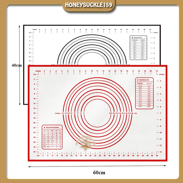 💥Bộ Dụng Cụ Làm Bánh Cơ Bản HKF1(Tấm Lót Silicon Sợi Thủy Tinh 40*60 + Cán Lăn Gỗ 40cm + Bộ 3 Miếng Cắt Vét Tạo Vân Bột)