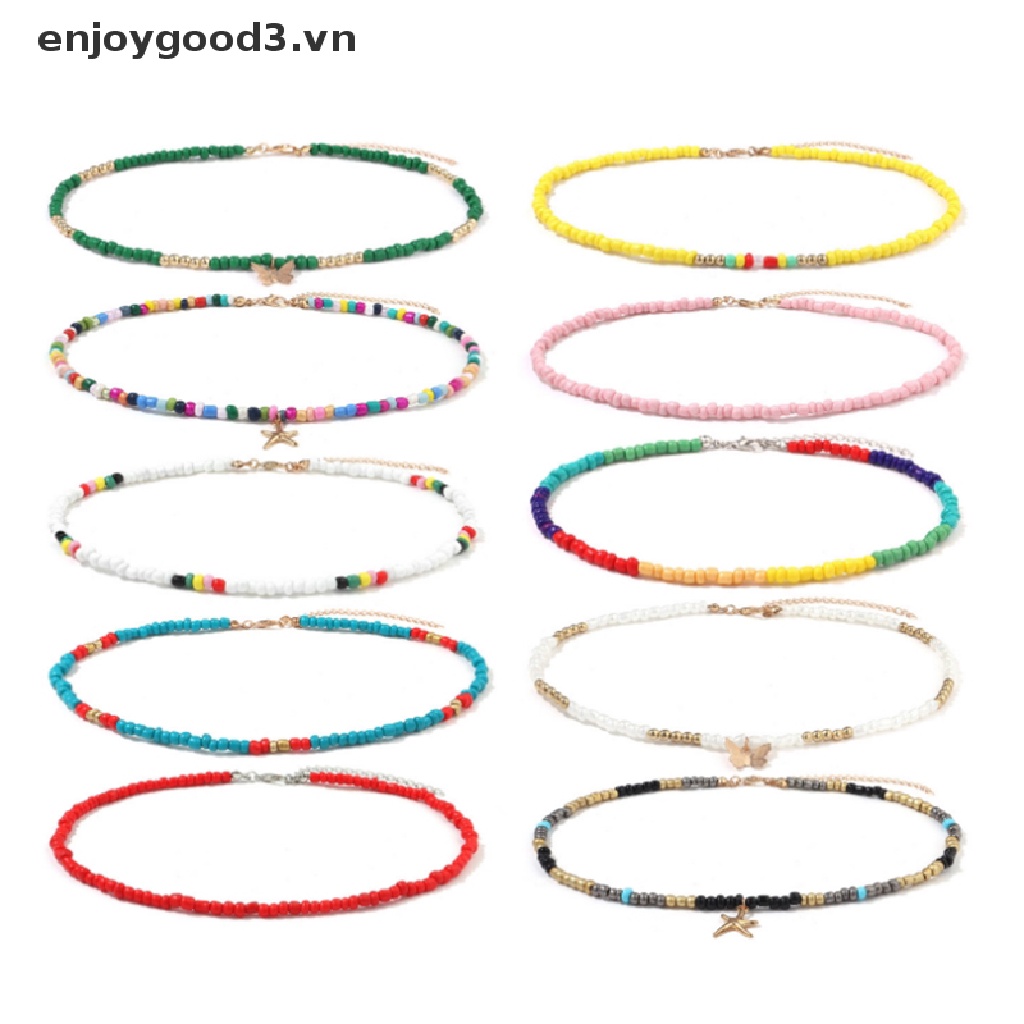 Vòng cổ Hạt Nhiều Màu / Enjoy shopping / / Vòng cổ Mặt Hình Bướm / Ngôi Sao Phong Cách Bohemia Cho Nữ