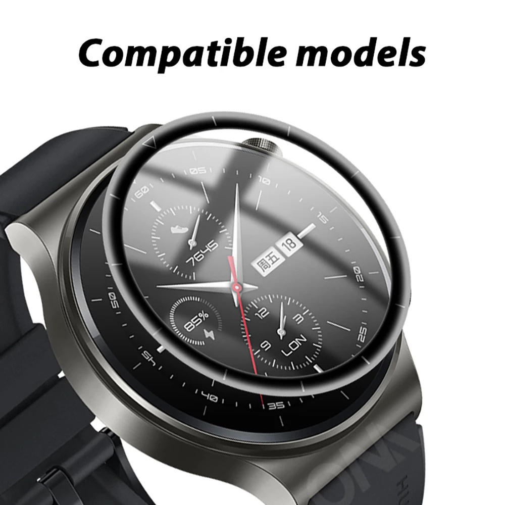 Set 3/10 Miếng Dán Cường Lực 3D Bảo Vệ Màn Hình Cho Đồng Hồ Huawei Watch GT 2 GT2 Pro