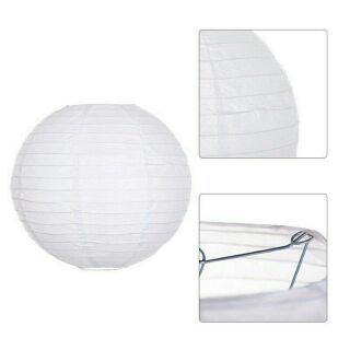 Đèn lồng giấy màu trắng 20cm