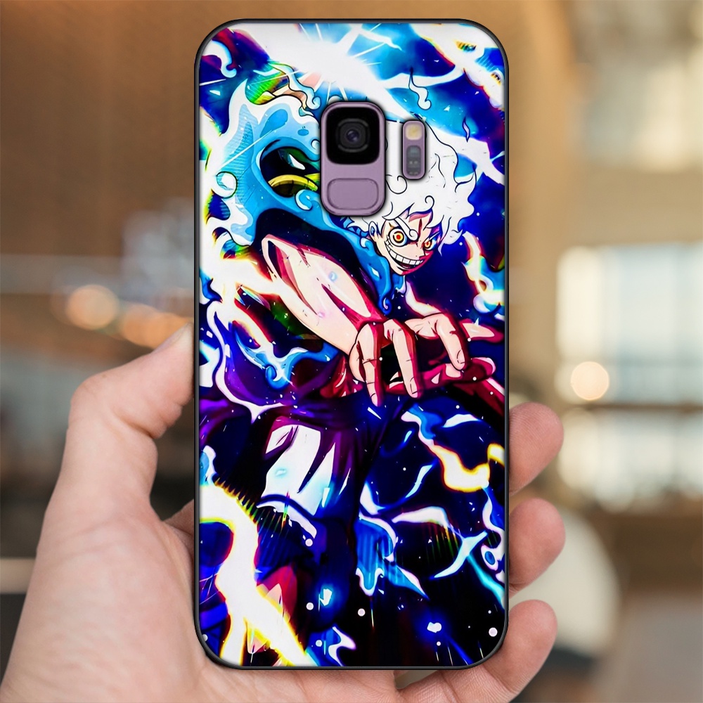 Ốp lưng Samsung S9 viền đen in hình Luffy One Piece