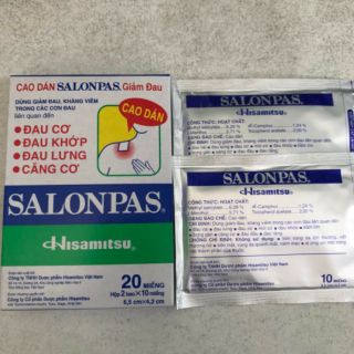 Cao dán SALONPAS hộp 20 miếng