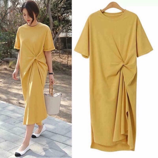 VÁY MAXI XOẮN EO COTTON 4 MÀU