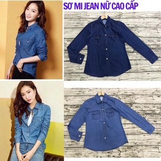 Áo sơ mi jean nữ hàng vnxk