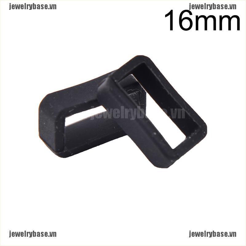 [Jewelry] 2pcs 14mm-26mm Rubber Silicone Watch Band Loop Strap Small Holder Locker Keeper [Basevn]