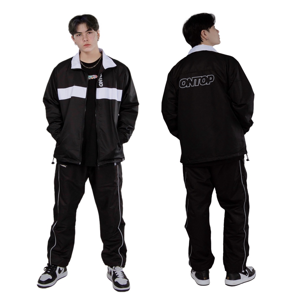 Áo khoác dù nam local brand ONTOP màu đen