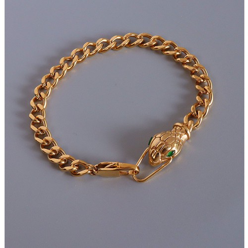 Lắc Tay Dây Xích Đầu Rắn Titan Ko Han Rỉ TT 3716