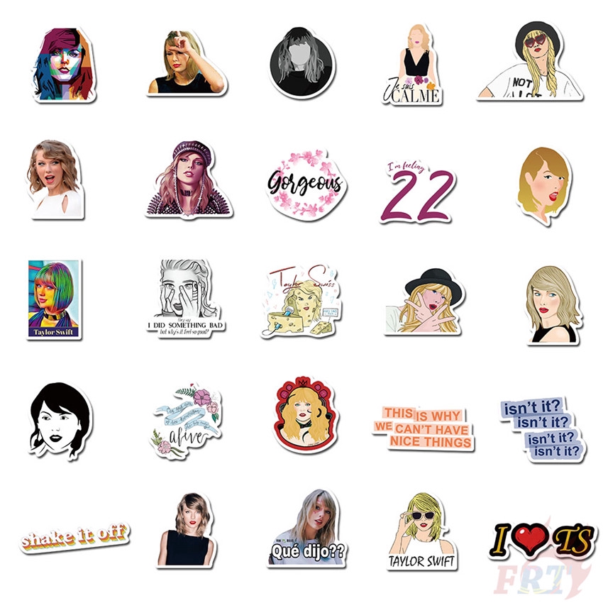 ❉ Taylor Swift - Series 01 Popular &amp; Country Music Singer Stickers ❉ 50Pcs/Set Superstar DIY Fashion Decals Doodle Stickers