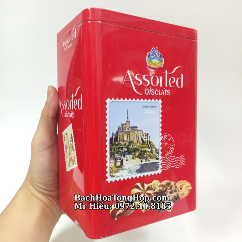[Hỏa Tốc] Bánh Assorted Biscuits hộp sắt 255g