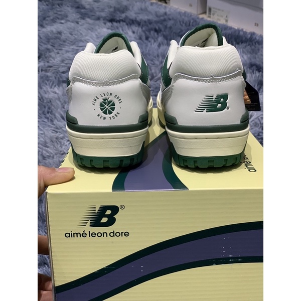 [ẢNH THẬT] Giày sneaker NB 550 trắng xanh lá mẫu mới cực hot dành cho nam và nữ
