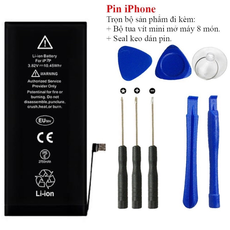 Pin new EU iPhone 5,5s,5c,6,6S,6plus,6sPlus,7,7plus,8,8Plus xuất khẩu EU cao cấp - Bảo hành 12 Tháng, Hnshop3000