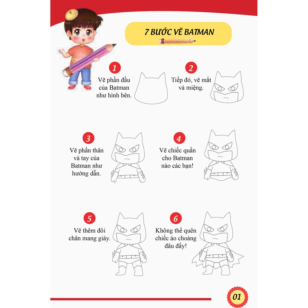 Sách How To Draw - 7 Bước Vẽ Siêu Nhân - Tập 1  - VLG0