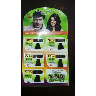 Dầu gội Nhuộm tóc Thảo Dược Super Nova (Hộp 12 Gói)