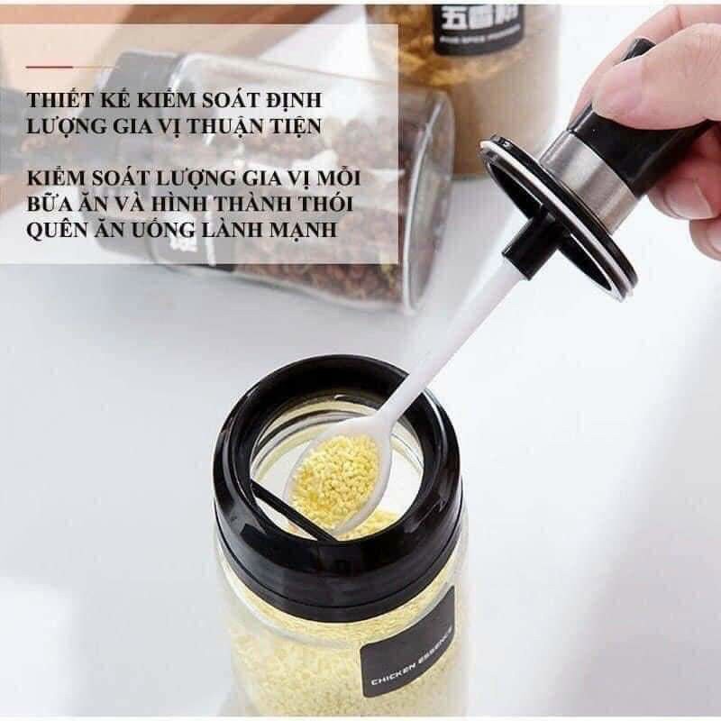 SALE❤️[DEAL SỐC]❤️ Lọ Đựng Gia Vị, Hũ Đựng Gia Vị Kèm Muỗng Mẫu Mới 2021