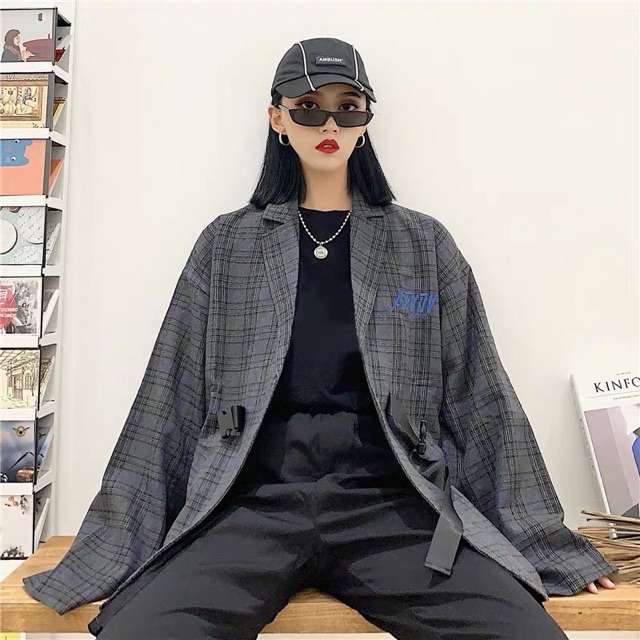 ORDER ÁO VEST CARO ĐEN UNISEX CÁ TÍNH ULZZANG | BigBuy360 - bigbuy360.vn