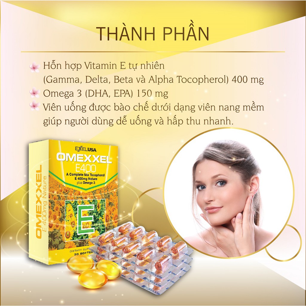Viên uống bổ sung vitamin E - Omexxel E400 hộp 30 viên | BigBuy360 - bigbuy360.vn