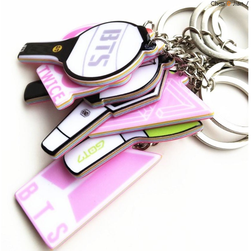 Móc khóa mica nhiều màu BTS, Wanna one, Seventeen, EXO, GOT7, Twice