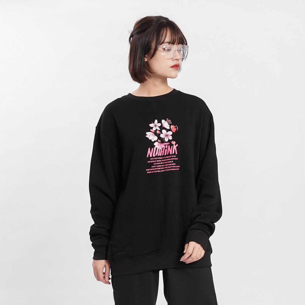 Áo SWEATER FLOWER Unisex N7 Dài Tay Oversize Nỉ Nam Nữ Basic Form Rộng Hàn Quốc Ulzzang Phong Cách Cá Tính | BigBuy360 - bigbuy360.vn
