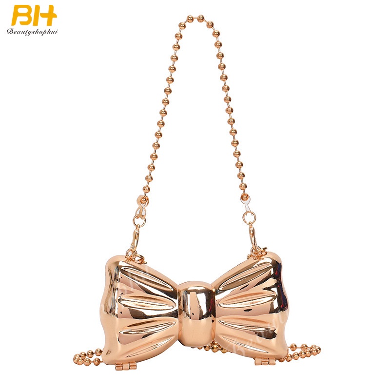 Túi Xách Đeo Vai / Kẹp Nách Quai Xích Kim Loại Thời Trang 2022 Cho Nữ