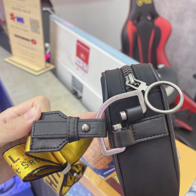 ⚡️[Mirror Quality] - Túi Đeo Chéo Off White Binder Nylon Small Crossbody Bag Black White, Túi đeo chéo OFF WHITE