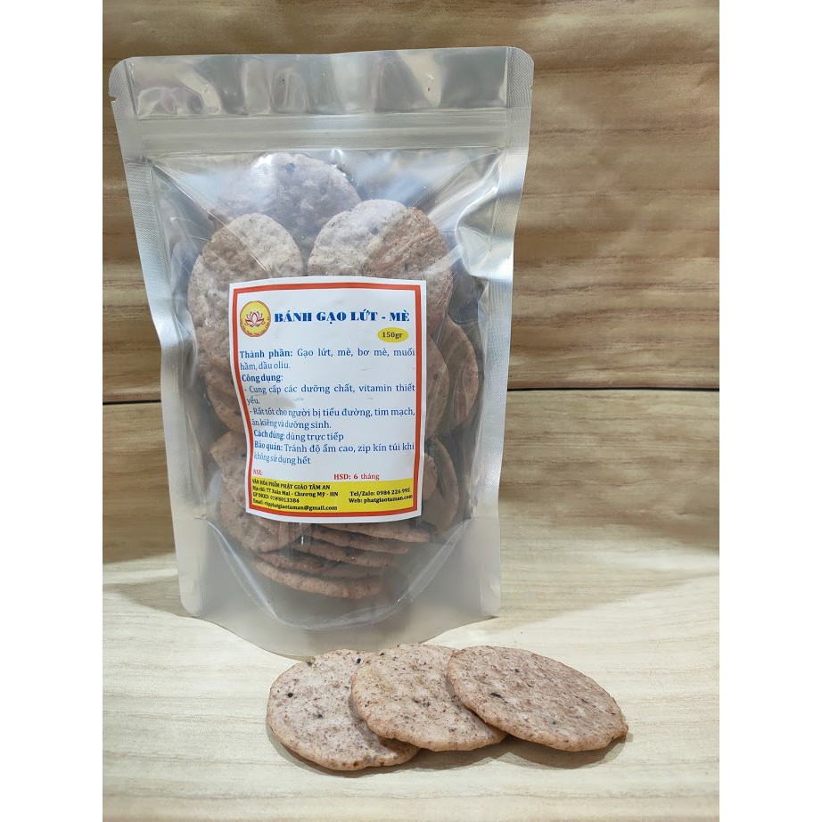 BÁNH ĂN KIÊNG GẠO LỨT MÈ 150gr