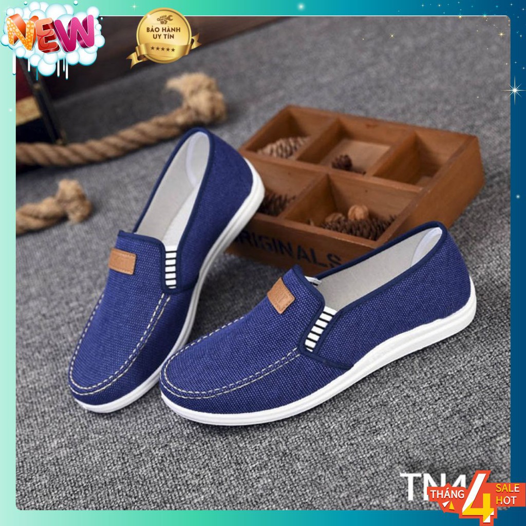 [ SIÊU SỐC ]Giày Lười Nam Đế Êm Xanh Navy - TN45 Xanh navy