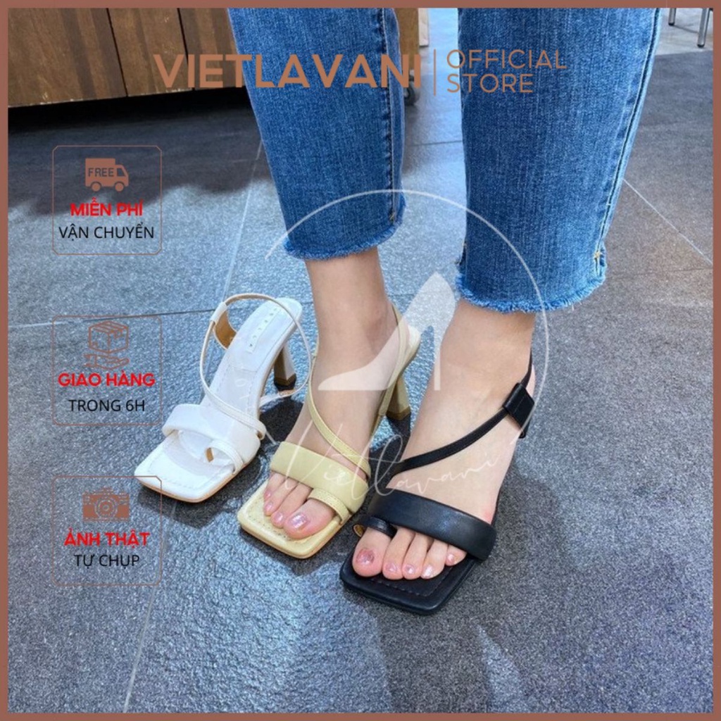 Giày sandal quai chéo mũi vuông mã LCS43 siêu phẩm 2021